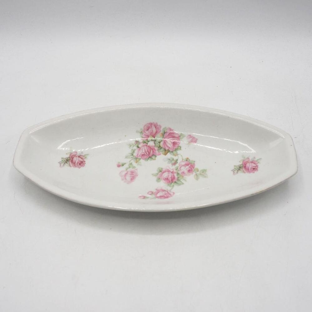 Vintage Kahla Zwiebelmuster Pink Rose 10" Serving Platter